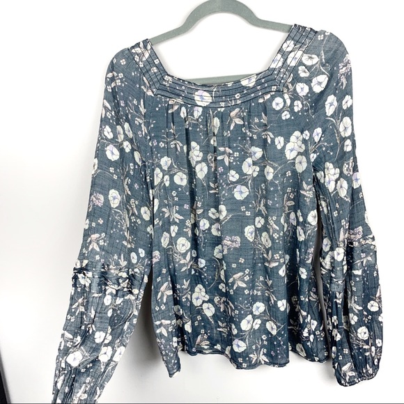 LC Lauren Conrad Floral Peasant Top - Picture 2 of 4